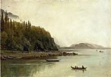 Albert Bierstadt Canvas Paintings - Indians Fishing